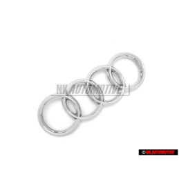 Genuine Audi Rings Front Grill Badge Emblem Chrome - 4E0853605A 2ZZ