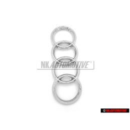 Genuine Audi Rings Front Grill Badge Emblem Chrome - 4E0853605A 2ZZ