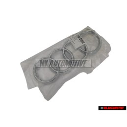 Genuine Audi Rings Front Grill Badge Emblem Chrome - 4E0853605A 2ZZ