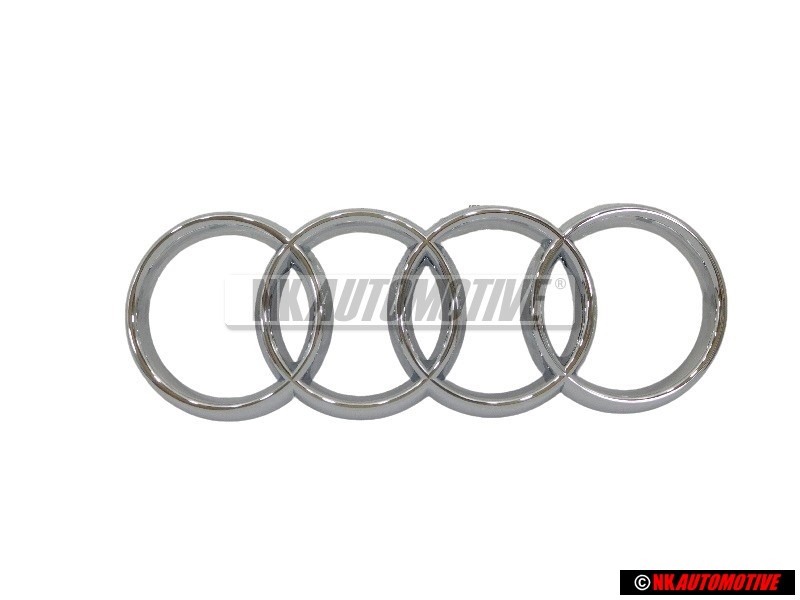 Genuine Audi Rings Front Grill Badge Emblem Chrome - 8P0853605