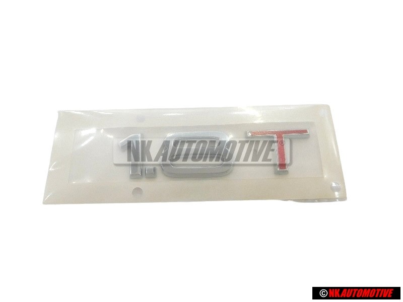 Genuine Audi 1.8T Rear Boot Badge Emblem Chrome Red - 8L0853743H 2ZZ