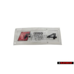 Genuine Audi RS4 Rear Boot Badge Emblem Black Red - 8W9853740 T94