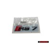 Genuine Audi RS7 Rear Boot Badge Emblem Black Red - 4K8853740 T94