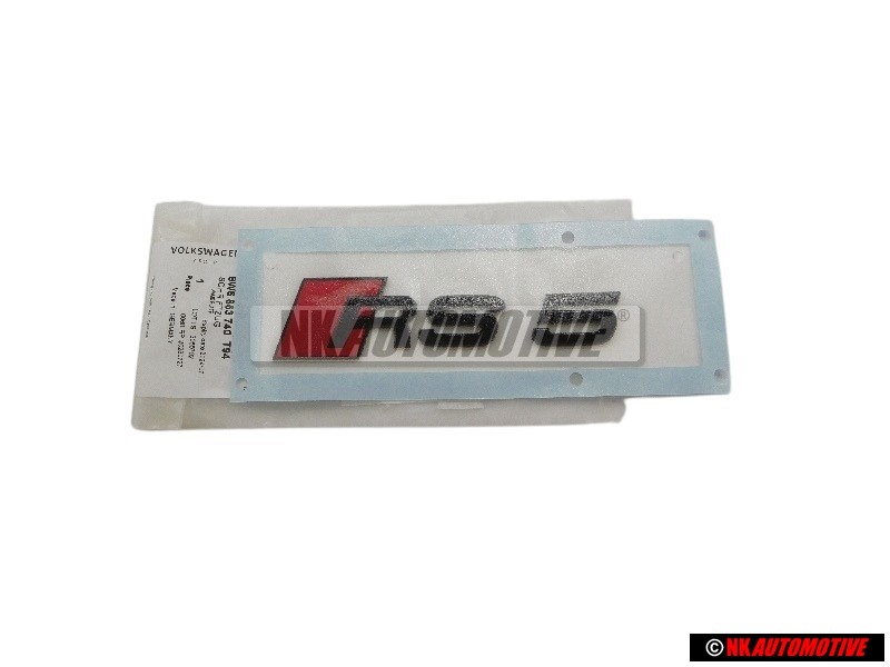 Genuine Audi RS5 Rear Boot Badge Emblem Black Red - 8W6853740 T94