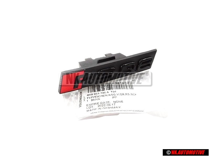 Genuine Audi RSQ8 Front Grill Badge Emblem Black Red - 4M8853736A T94