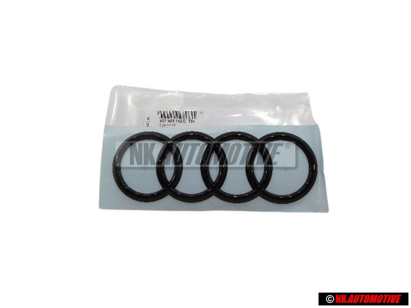Genuine Audi Rings Rear Boot Badge Emblem Black Glossy - 4S7853742D T94