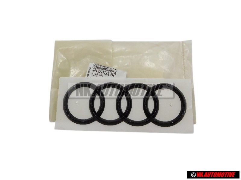 Genuine Audi Rings Rear Boot Badge Emblem Black Glossy - 4K8853742B T94