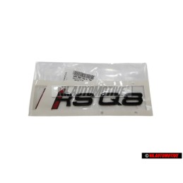 Genuine Audi RSQ8 Rear Boot Badge Emblem Black Red - 4M8853740A T94