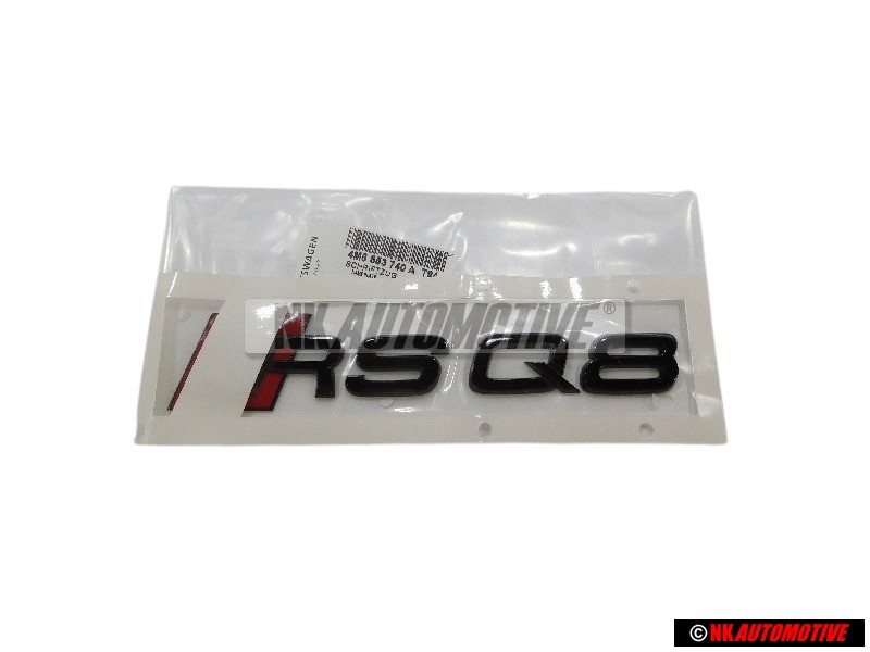 Genuine Audi RSQ8 Rear Boot Badge Emblem Black Red - 4M8853740A T94