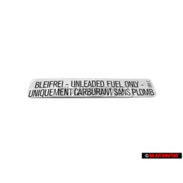 Genuine VW Sticker 'Unleaded' Fuel Only - 251000258E