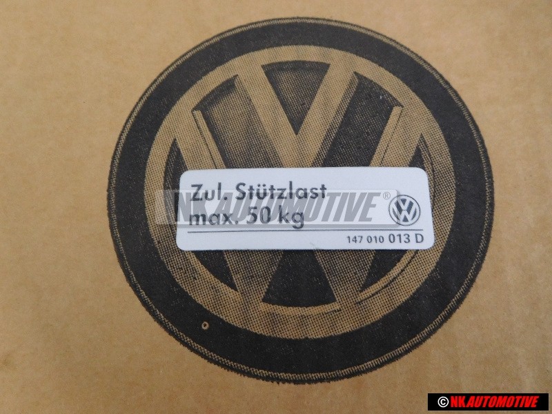 Genuine VW Sticker For Trailer Operation - 147010013D