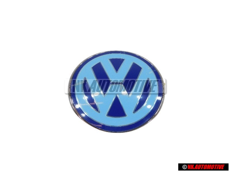 Genuine VW Front Bonnet Hood Badge Emblem Blue White - 1C0853617