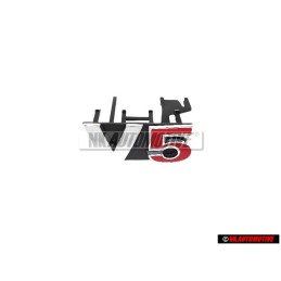 Genuine VW V5 Front Grill Badge Emblem Chrome Red - 1J6853679F
