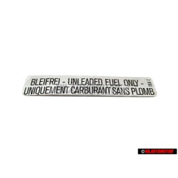 Genuine VW Sticker Unleaded Fuel Only - 211000258A
