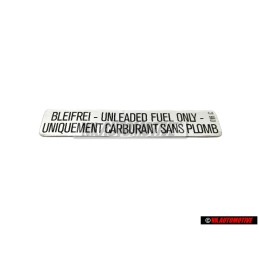 Genuine VW Sticker Unleaded Fuel Only - 251010014Q