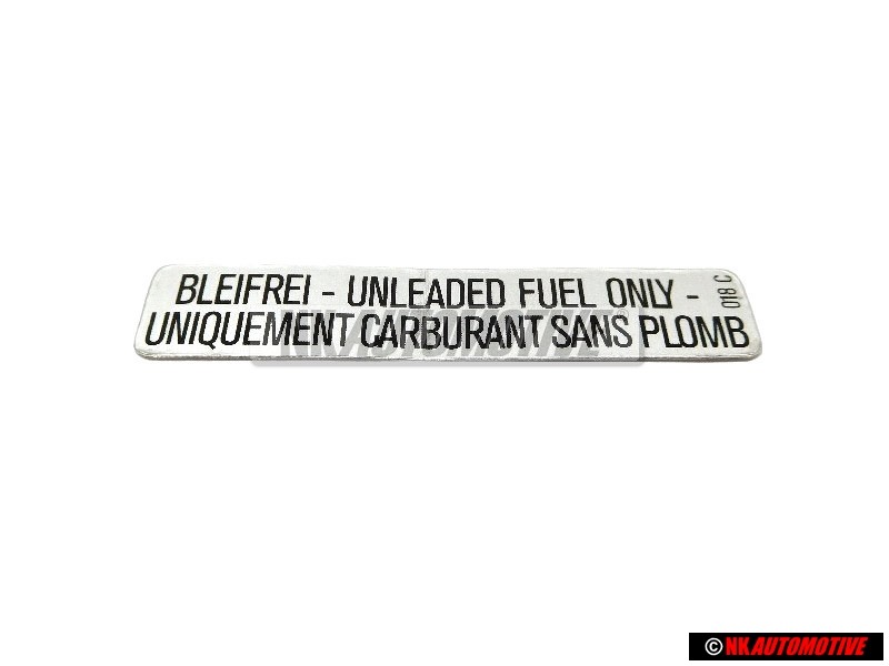 Genuine VW Sticker Unleaded Fuel Only - 251010014Q