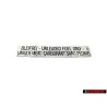 Genuine VW Sticker Unleaded Fuel Only - 251010014Q