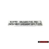 Genuine VW Sticker Unleaded Fuel Only - 251000258B