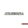 Genuine VW Sticker Unleaded Fuel Only - 175000258