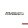 Genuine VW Sticker Unleaded Fuel Only - 176000258A
