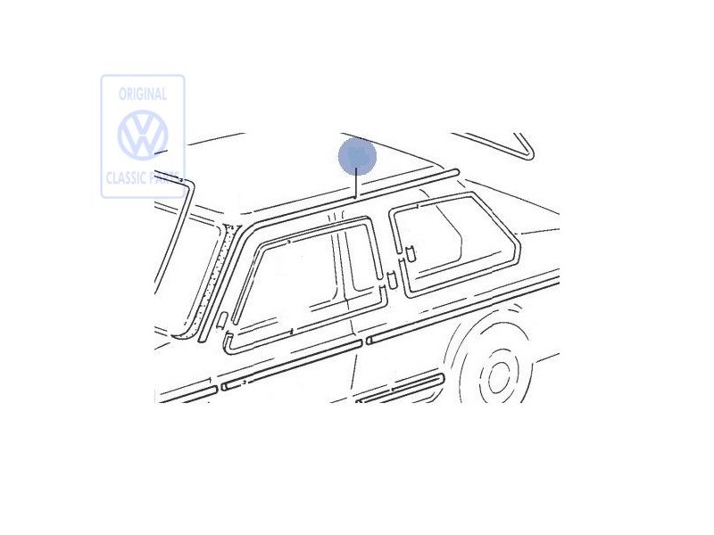 Genuine VW Molding - Roof - 161853705