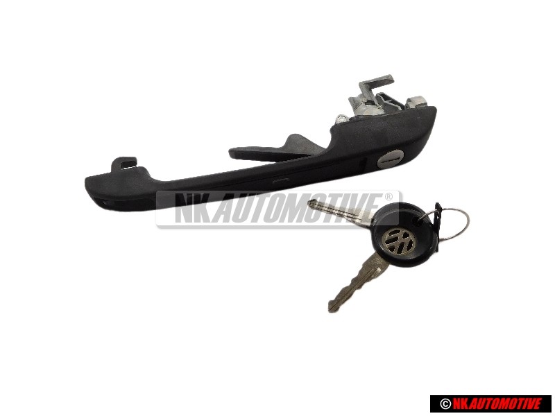 Genuine VW Door Handle, Outer, Black - 191837205A