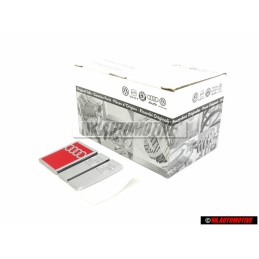 Genuine Audi S6 Avant Rear Boot Badge Emblem Chrome Red - 4A9853735B 2ZZ
