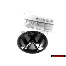 Genuine VW Rear Hatch Trunk Boot Badge Emblem Gloss Black - 1J6853630A 041