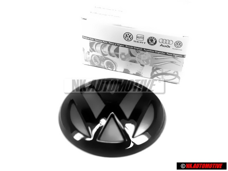 Genuine VW Rear Hatch Trunk Boot Badge Emblem Gloss Black - 1J6853630A 041