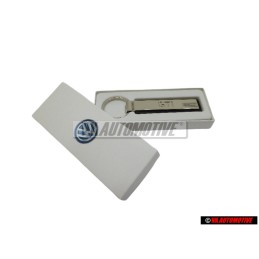 Genuine VW Metal Silver GTI KeyTag Keychain Keyring Keyfob - 000087010F YPN