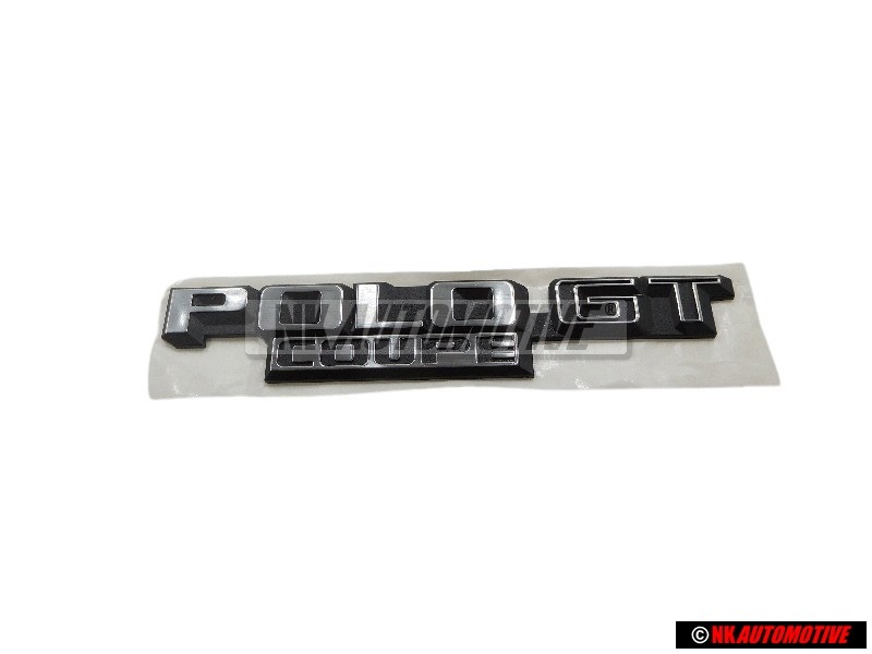 Genuine VW POLO GT COUPE Rear Boot Badge Emblem Brushed Silver - 871853687B