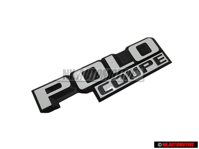 Genuine VW POLO COUPE Rear Boot Badge Emblem Satin Black/White - 871853687 QK6