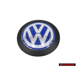 Genuine VW Engine Cover Badge Emblem Blue/White - 038103940F