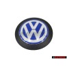 Genuine VW Engine Cover Badge Emblem Blue/White - 038103940F