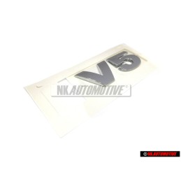 Genuine VW V5 Rear Trunk Boot Badge Emblem Chrome - 1J0853675D 739