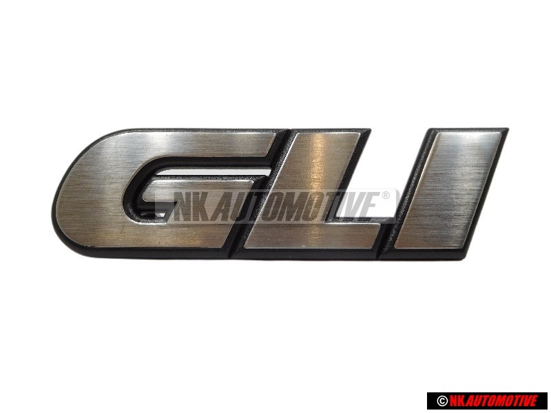 Genuine VW GLI Front Grill Badge Emblem Brushed Silver - 165853679F