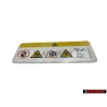 Genuine VW Warning Sticker - 701010002AA