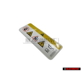 Genuine VW Warning Sticker - 701010002AA
