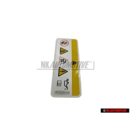 Genuine VW Warning Sticker - 701010002AA