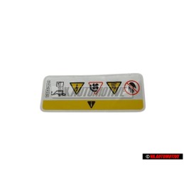 Genuine VW Warning Sticker - 701010002AA