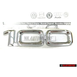 Genuine Audi 100 Rear Boot Badge Emblem Chrome - 4A9853741 2ZZ