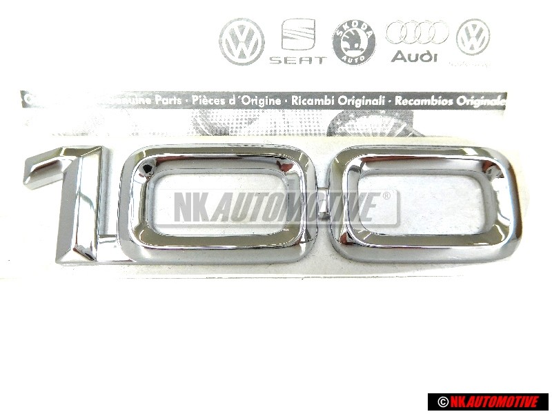 Genuine Audi 100 Rear Boot Badge Emblem Chrome - 4A9853741 2ZZ