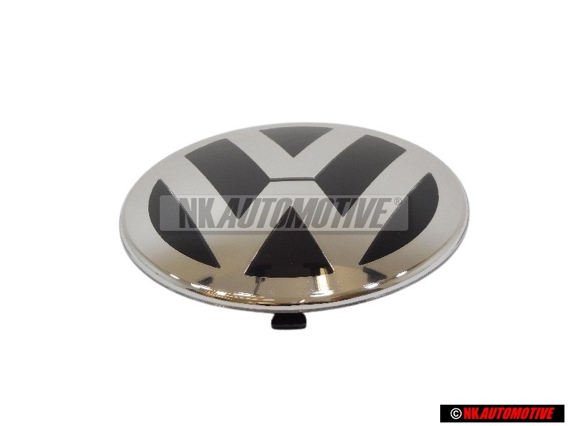 Genuine VW Front Grill Badge Emblem Black/Bright Chrome - 3C0853601A JZA