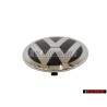 Genuine VW Front Grill Badge Emblem Black/Bright Chrome - 3C0853601A JZA