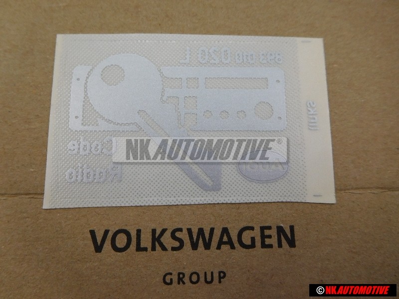 Genuine VW Sign Radio Coding - 893010020L