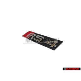 Genuine Audi RS4 Front Grill Badge Emblem Black Chrome Red - 8D9853736A 2ZZ