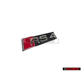 Genuine Audi RS4 Front Grill Badge Emblem Black Chrome Red - 8D9853736A 2ZZ