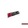 Genuine Audi RS4 Front Grill Badge Emblem Black Chrome Red - 8D9853736A 2ZZ