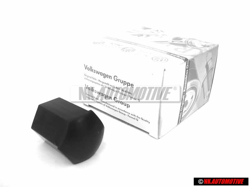 Genuine VW Anti Theft Wheel Bolt Cover Lug Nut Cap Black - 535601173C