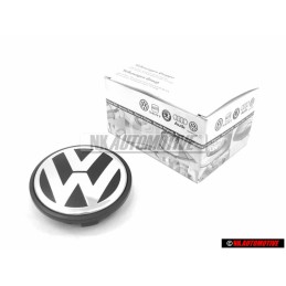 Genuine VW Alloy Wheel Centre Cap Black Anthracite - 7L6601149B RVC